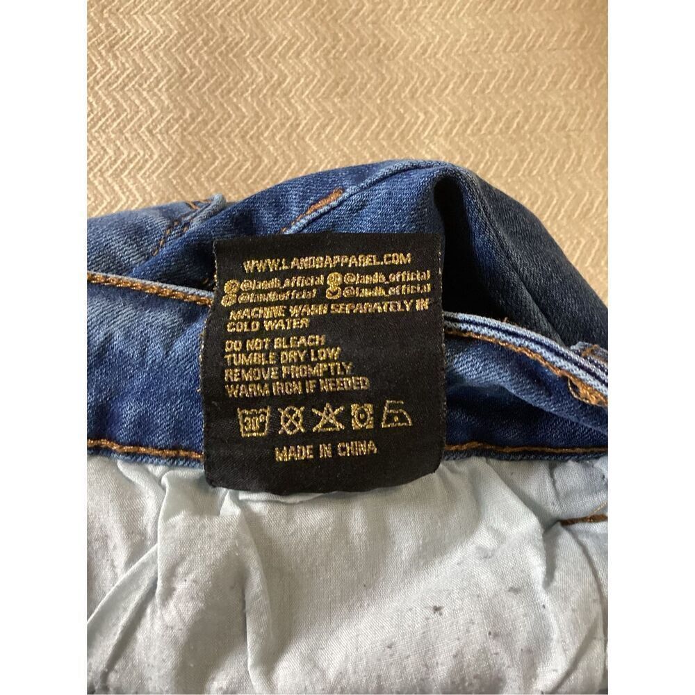 L & B Midrise Super Flared Distressed Jeans 14 - Picture 7 of 8